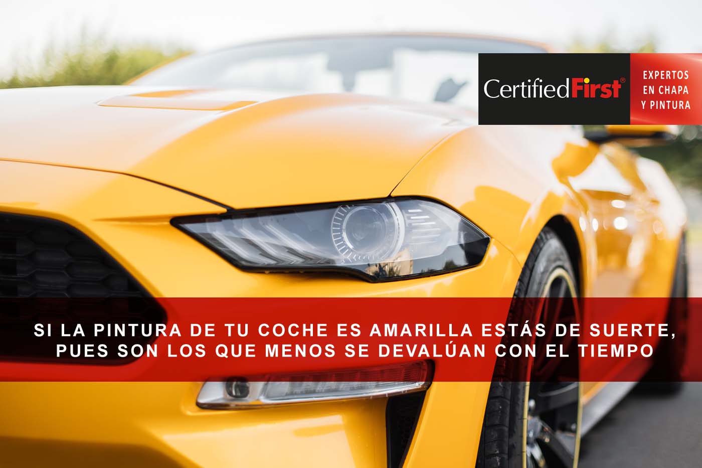 Si la pintura de tu coche es amarilla estás de suerte, pues son los que menos se devalúan con el tiempo