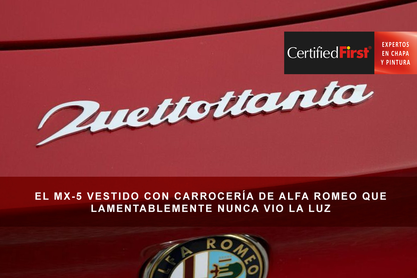 El MX-5 vestido con carrocería de alfa romeo que lamentablemente nunca vio la luz