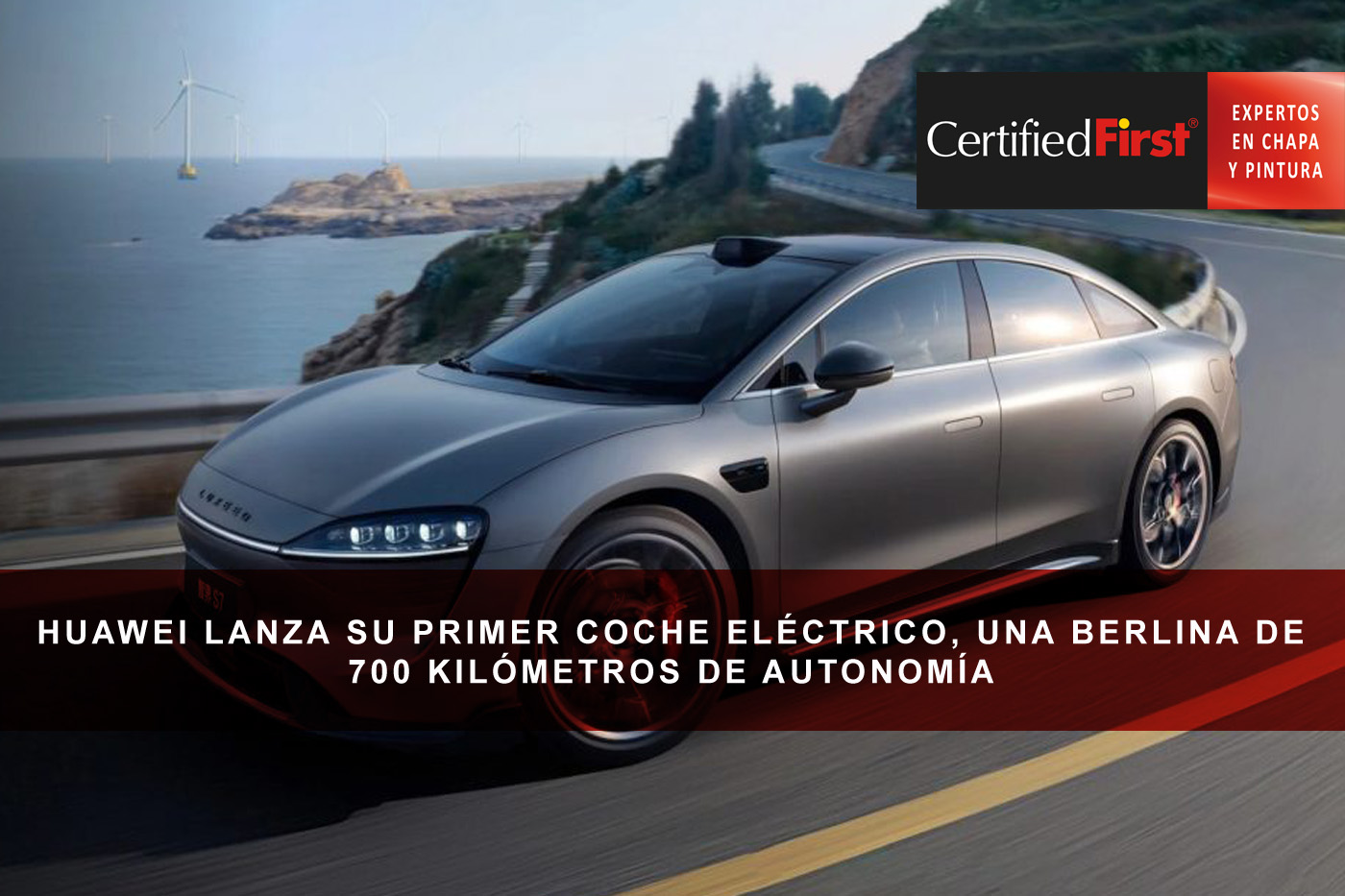 Huawei lanza su primer coche eléctrico, una berlina de 700 kilómetros de autonomía
