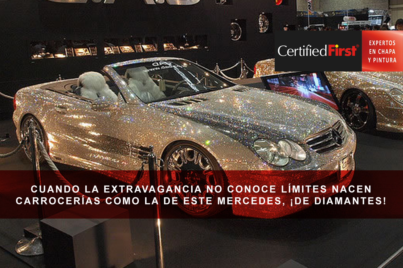 Cuando la extravagancia no conoce límites nacen carrocerías como la de este Mercedes, ¡de diamantes!